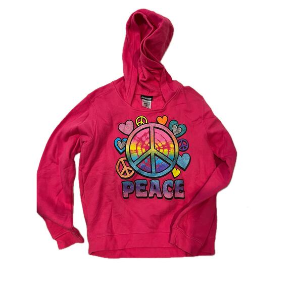Joe Boxer Peace Pink Pullover Kids L 10-12 - Picture 1 of 3